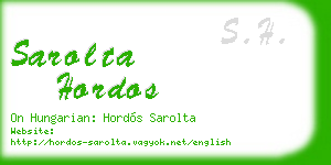 sarolta hordos business card