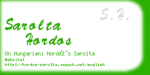 sarolta hordos business card